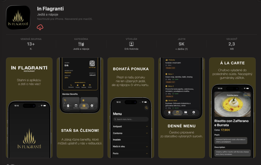Reštauračný web, pluginy a mobilné aplikácie