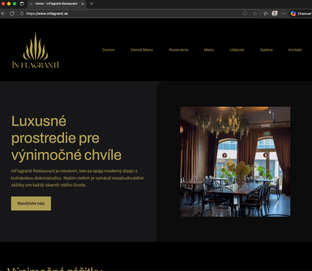Reštauračný web, pluginy a mobilné aplikácie